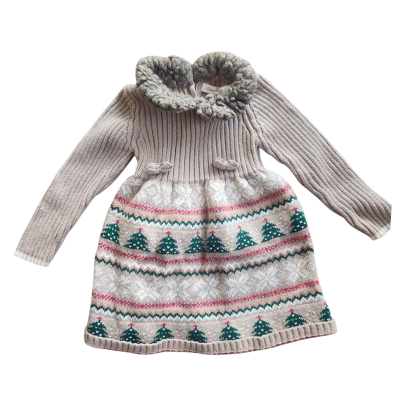 Tommy Bahama Other - Tommy Bahama Aspen Fair Isle Ribbed Sweater Dress Christmas Girl 24 Months
